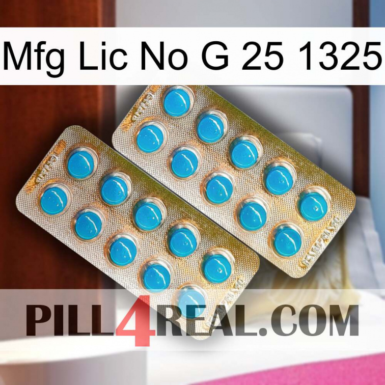 Mfg Lic No G 25 1325 new08